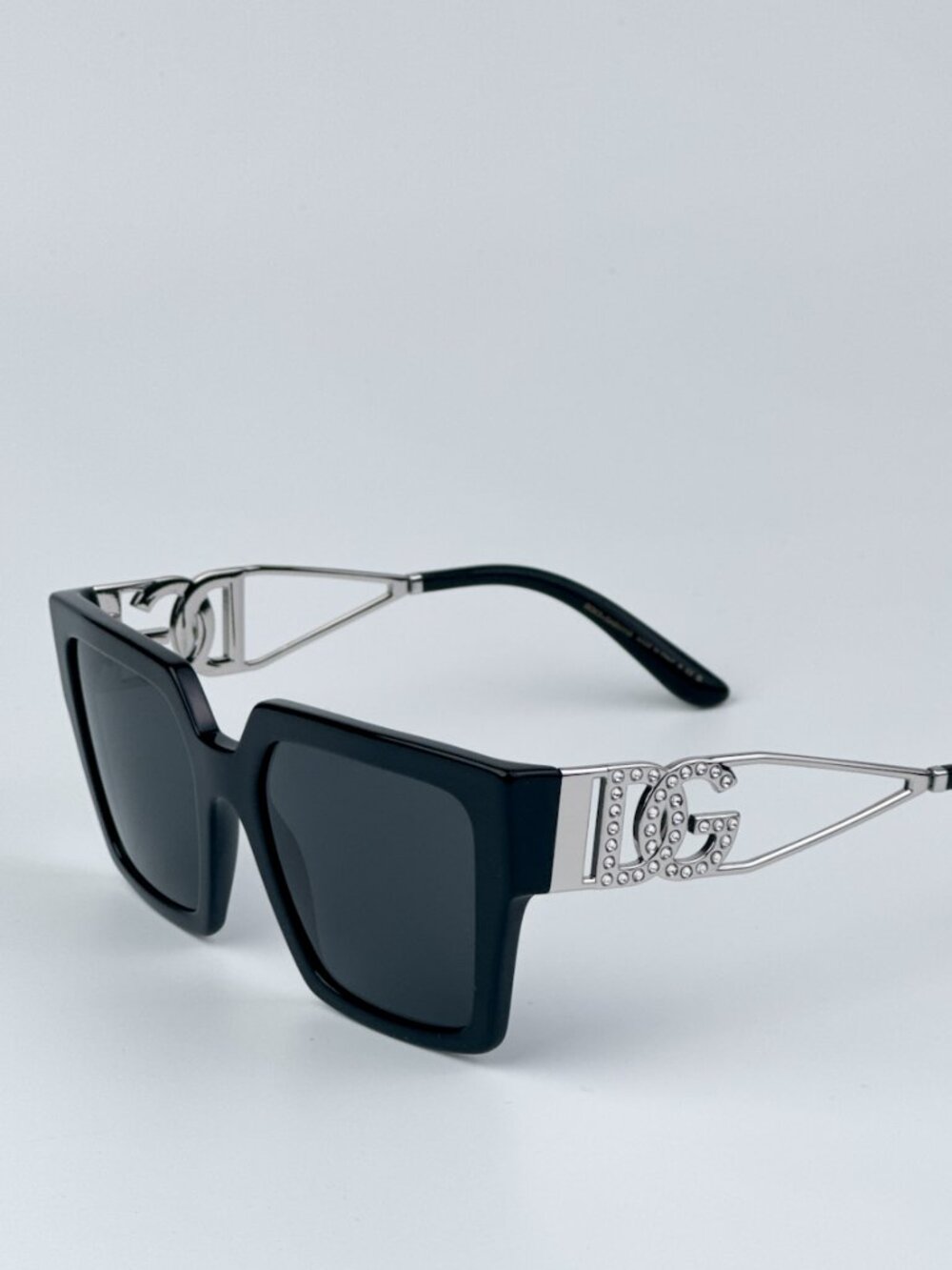 DOLCE&GABBANA DG4446B 501/87 BLACK SILVER SQUARE SUNGLASSES